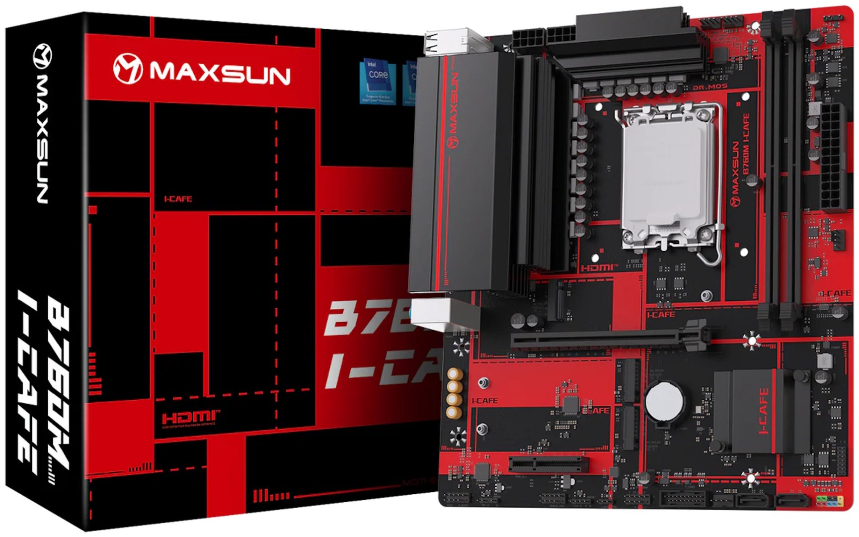 Материнская плата MAXSUN MS-B760M I-CAFE D4 купить,NaN