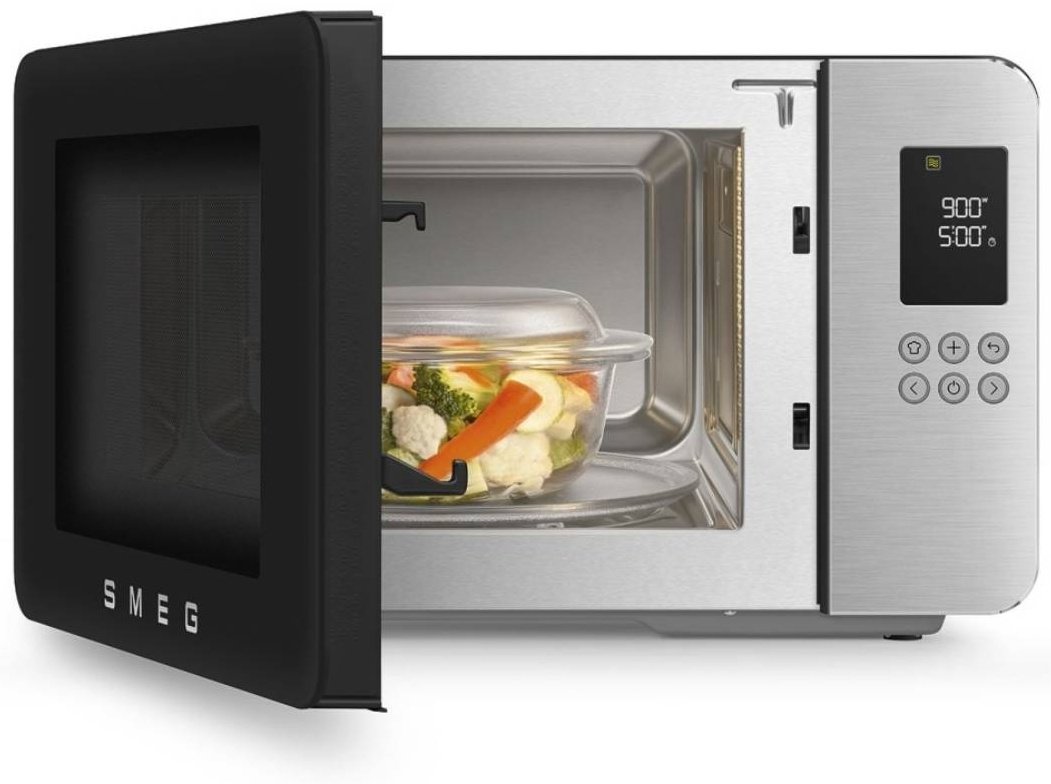 Микроволновая печь Smeg MOC01BLMEU черный, серебристый купить,NaN