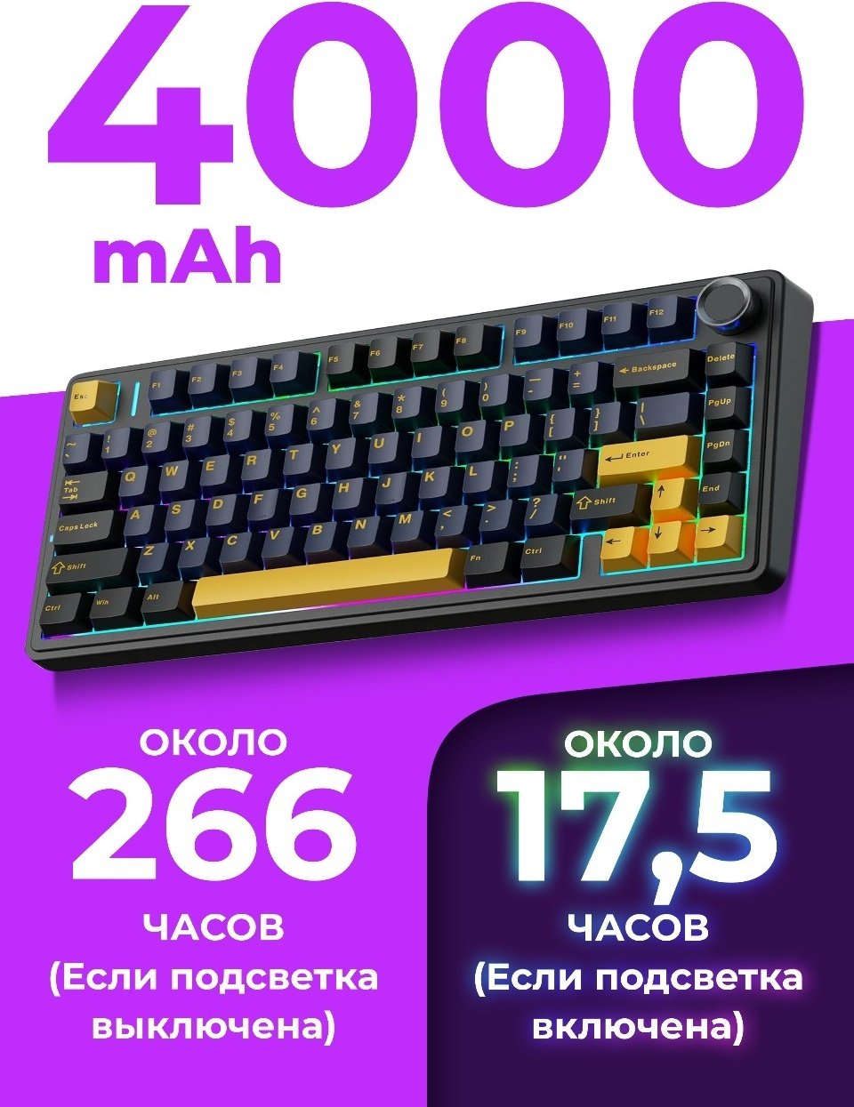 Клавиатура AULA F75 черный купить,24850