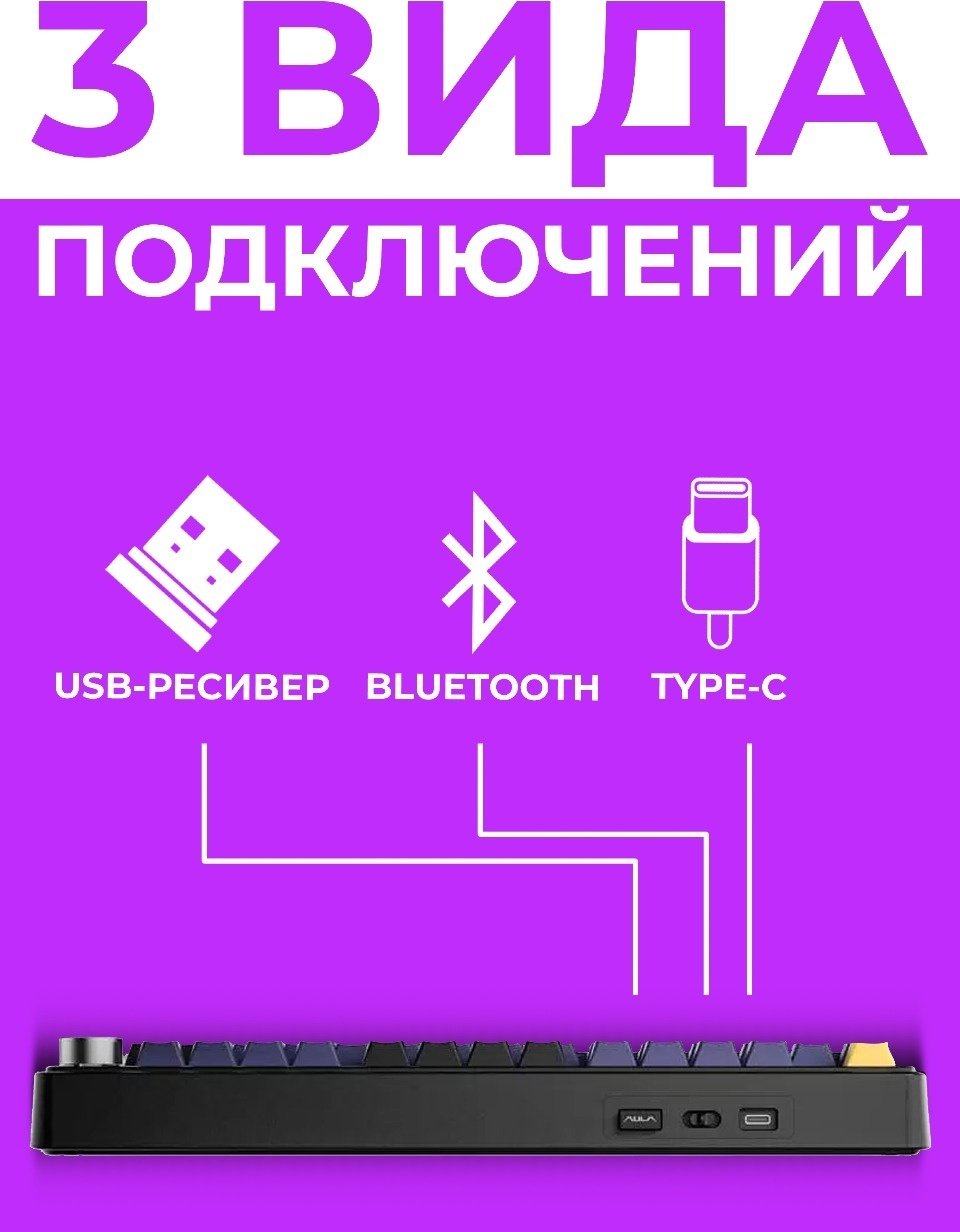 Клавиатура AULA F75 черный купить,24850