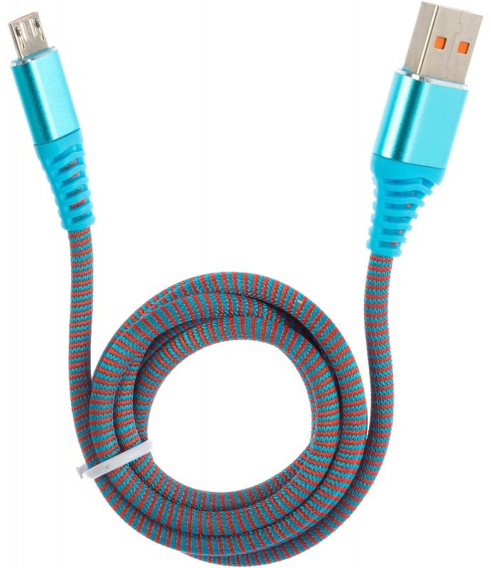 Переходник CROWN USB 2.0 (M), micro-USB 2.0 (M), 1 м, CMCU-3102M blue голубой