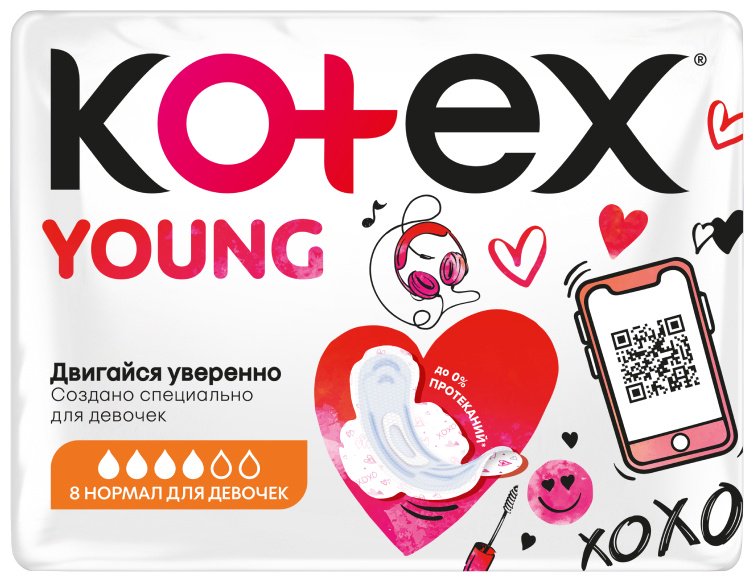 Kotex прокладки Young 8 шт купить,NaN