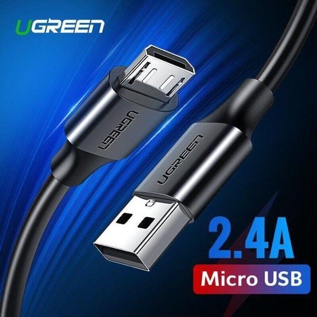 Кабель Ugreen USB 2.0 (M), micro-USB 2.0 (M), 1.5 м, черный купить,1900