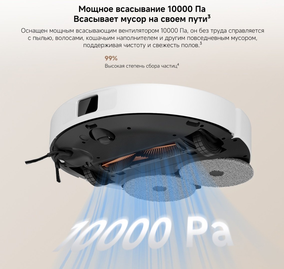 Робот-пылесос Xiaomi Robot Vacuum H50 белый - ForteMarket Робот-пылесос Xiaomi Robot Vacuum H50 белый купить,189990