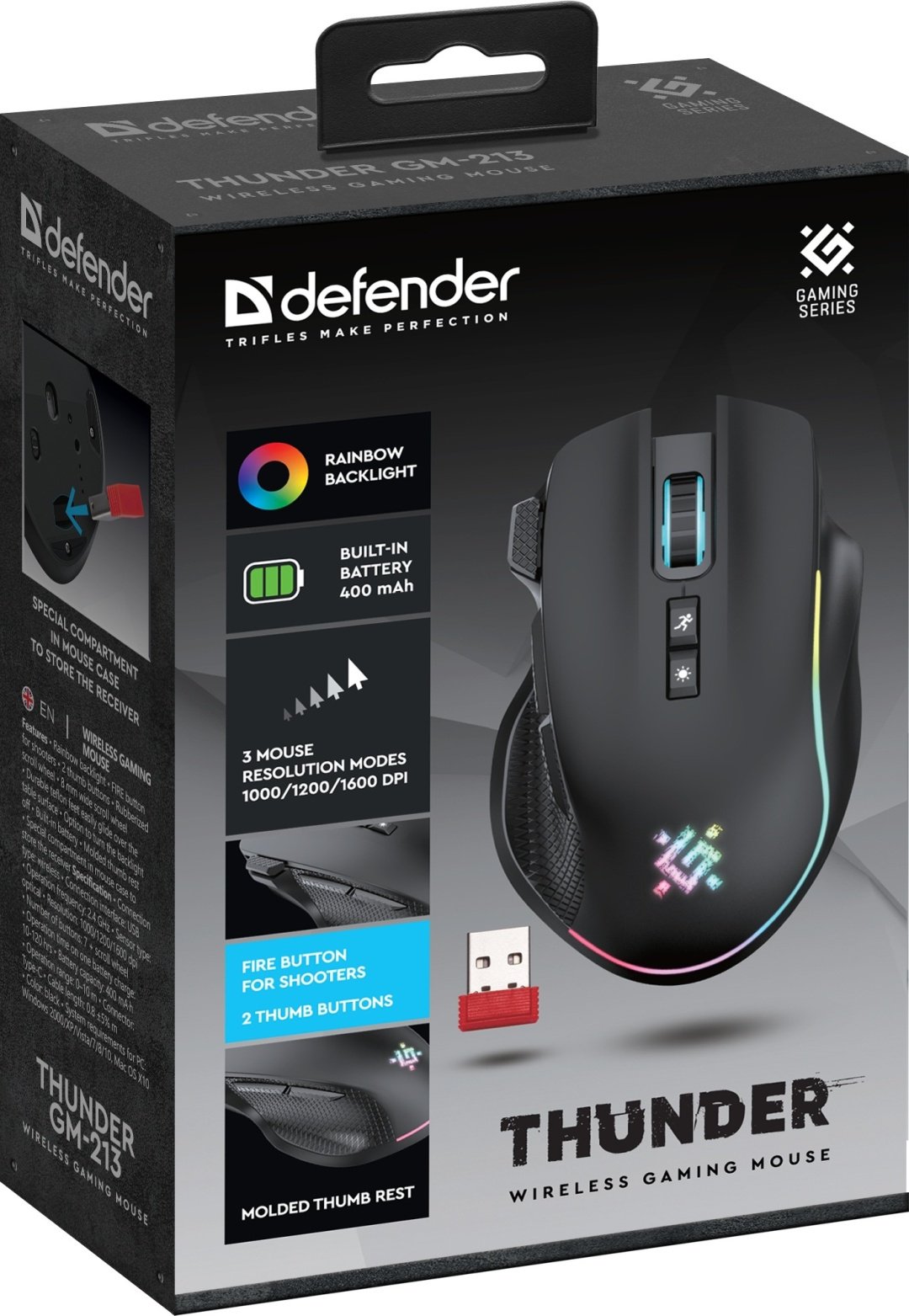 Мышь Defender Thunder черный купить,4990
