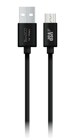 Кабель BoraSCO USB 2.0 (M), micro-USB 2.0 (M) 21973 черный купить,NaN