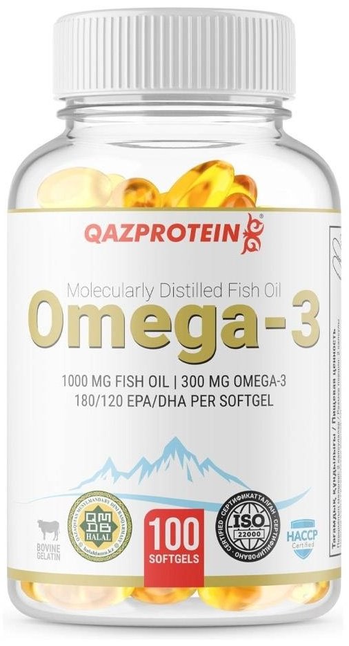 Qazprotein Omega-3 капсулы 100 шт - ForteMarket Qazprotein Omega-3 капсулы 100 шт купить,4990