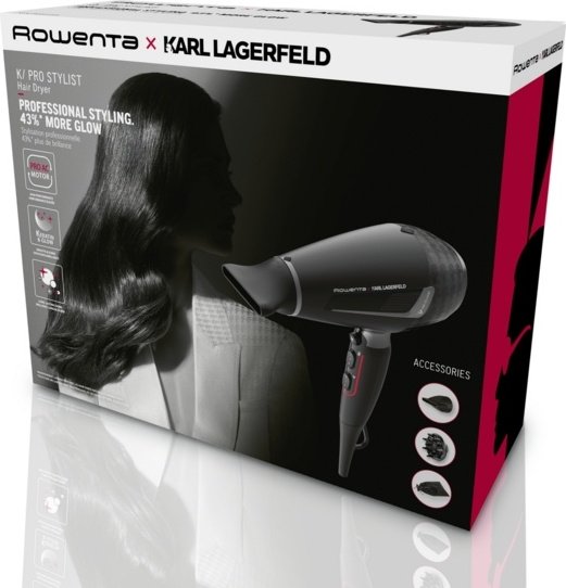 Rowenta x KARL LAGERFELD CV888LF0 фен черный купить,48990
