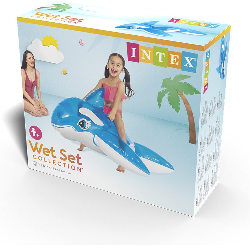 Игрушка-наездник для подростков, для детей Intex кол-во мест: 1, белый, голубой