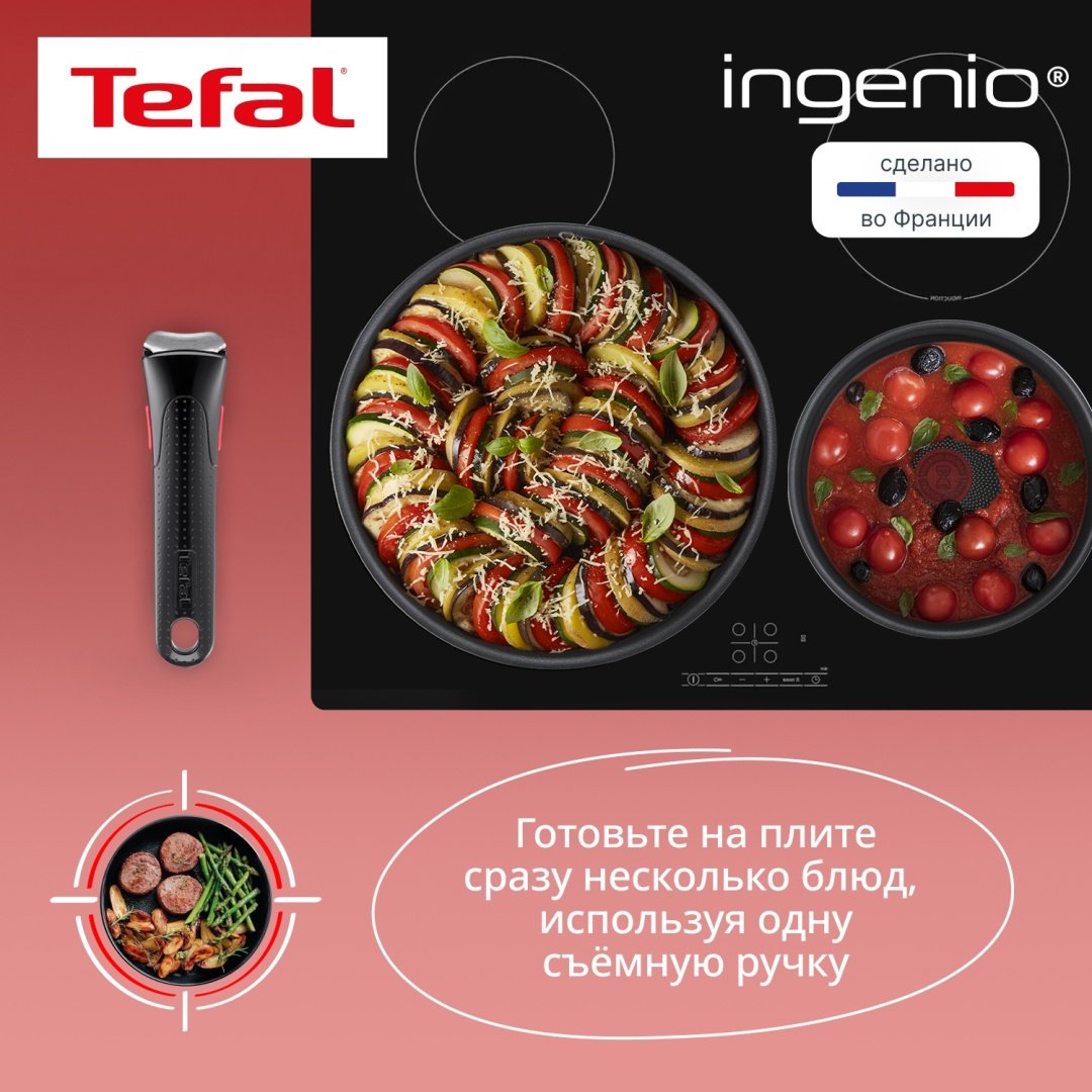Набор посуды Tefal Ingenio Daily Chef Black 8 предметов 16/18/22/26/26 см L7629242