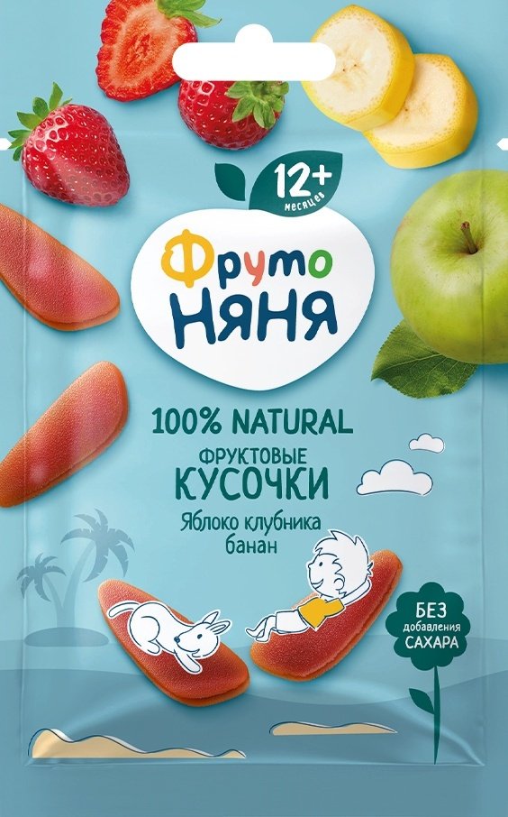 ФрутоНяня яблоко, клубника, банан 20 гр купить,NaN