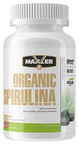 Maxler Organic Spirulina 500 mg 180 таблеток