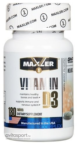 Maxler Vitamin D3 таблетки 180 шт - ForteMarket Maxler Vitamin D3 таблетки 180 шт купить,6000