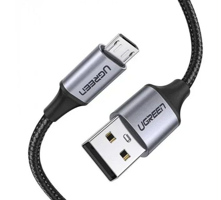 Кабель Ugreen US290   USB 2.0 (M), micro-USB 2.0 (M), 1.5м Metal Black