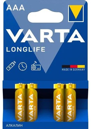 Батарейка AAA VARTA 4 шт купить,NaN