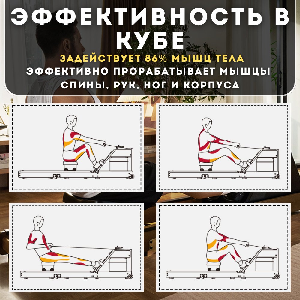 Гребной тренажер Xiaomi KingSmith Rowing Machine Ultra - Walnut купить,299990