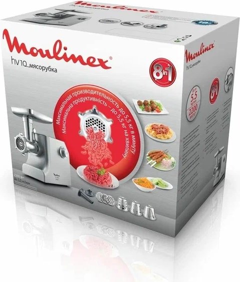 Мясорубка Moulinex HV10 ME858D32 серебристый купить,149990