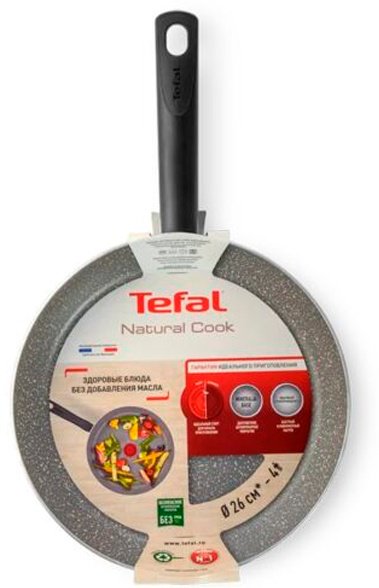 Сковорода Tefal Natural Cook 28 см с антипригарным покрытием, алюминий купить,16990