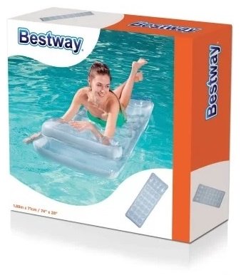 Матрас для взрослых, для подростков, для детей Bestway кол-во мест: 1, белый