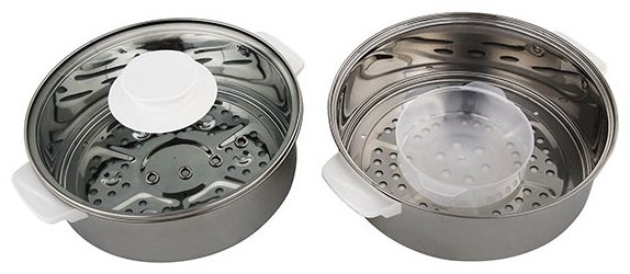 Пароварка Tefal VC145130 6 л. белый, серебристый