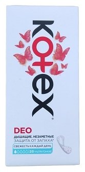 Kotex прокладки ежедневные Deo ультратонкие 20 шт купить,NaN