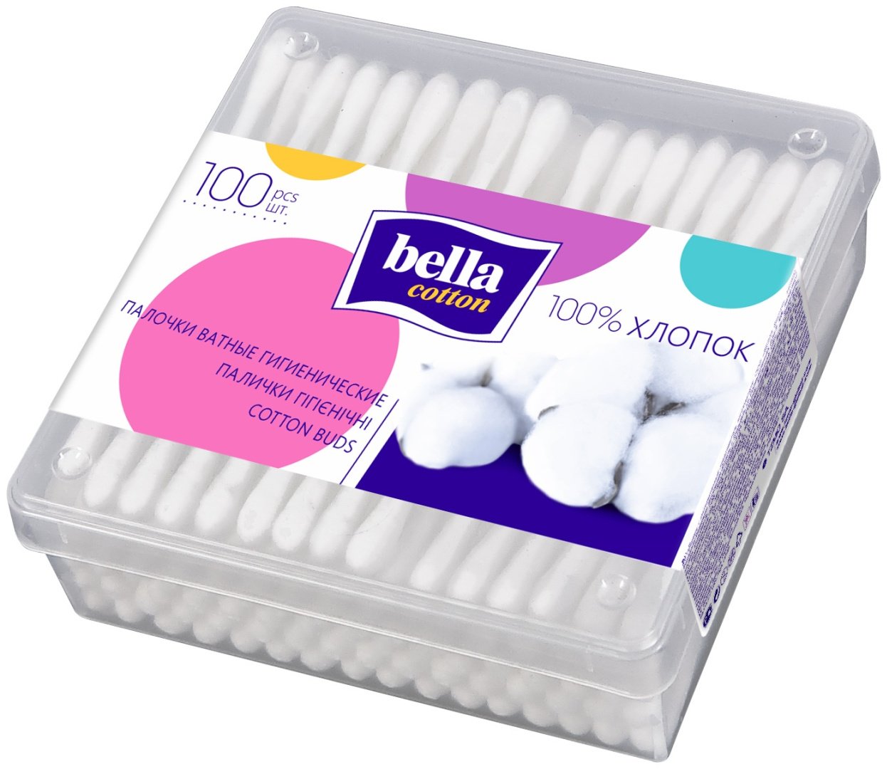 Bella ватные палочки 100% хлопок 100 шт купить,NaN