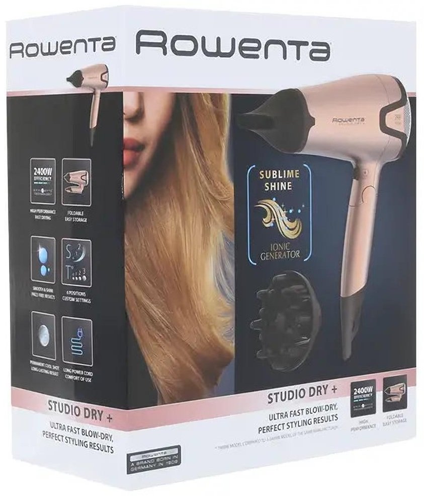 Rowenta CV5460 компактный фен черный, золотой купить,24990