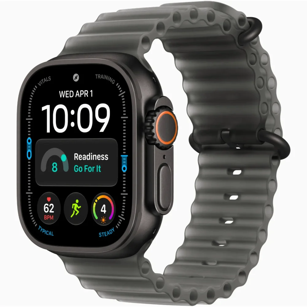 Смарт-часы APPLE Watch Ultra 4 GPS + Cellular 49mm Black Titanium Case with Translucent Black Ocean Band (MJAY4QI/A) купить,550000