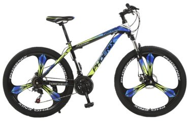 Велосипед Phoenix Tornado Plus 21SP 26 17 синий-зеленый