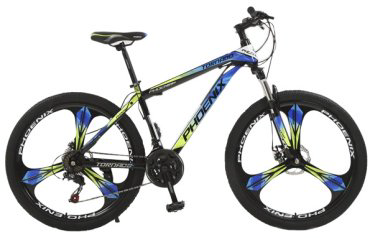 Велосипед Phoenix Tornado Plus 21SP 26 17 синий-зеленый купить,NaN