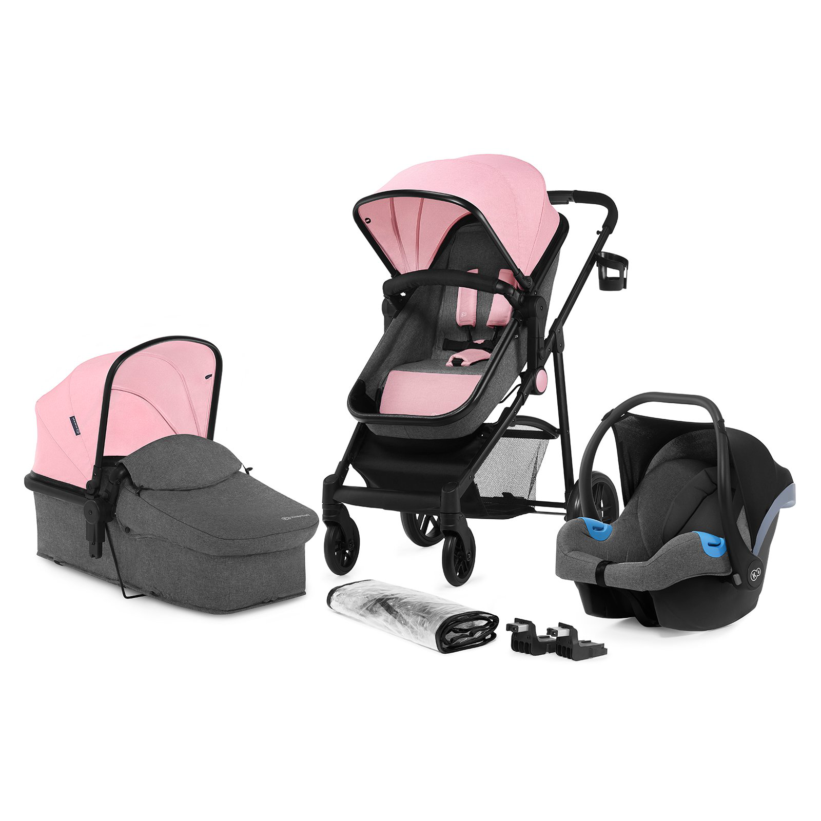 Коляска 3в1 Kinderkraft Juli Pink купить,NaN