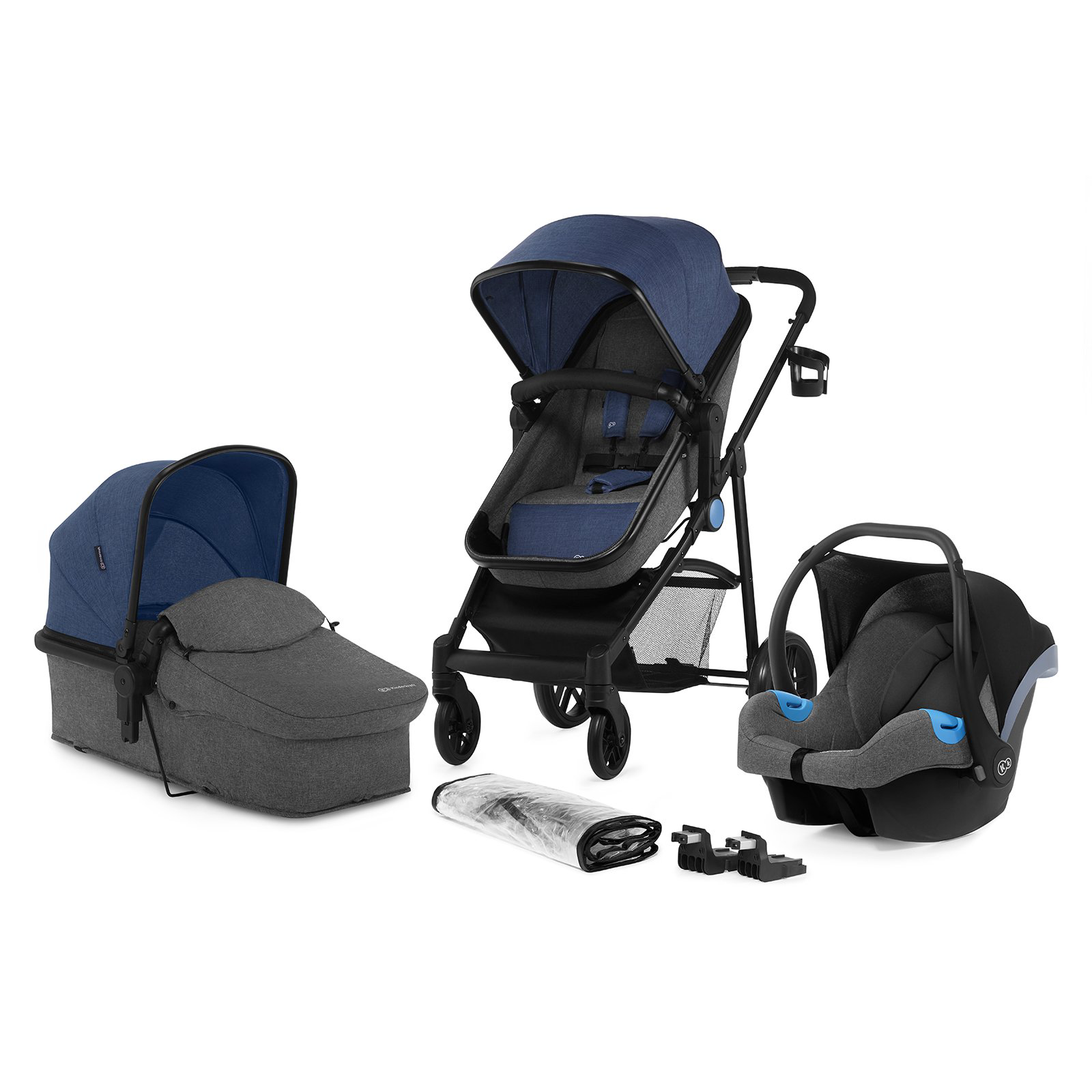 Коляска 3в1 Kinderkraft Juli Denim  купить,NaN
