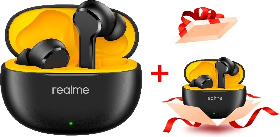 Наушники Realme Buds T100 RMA2109 Black + Подарок Realme Buds T100 RMA2109 Black купить,NaN