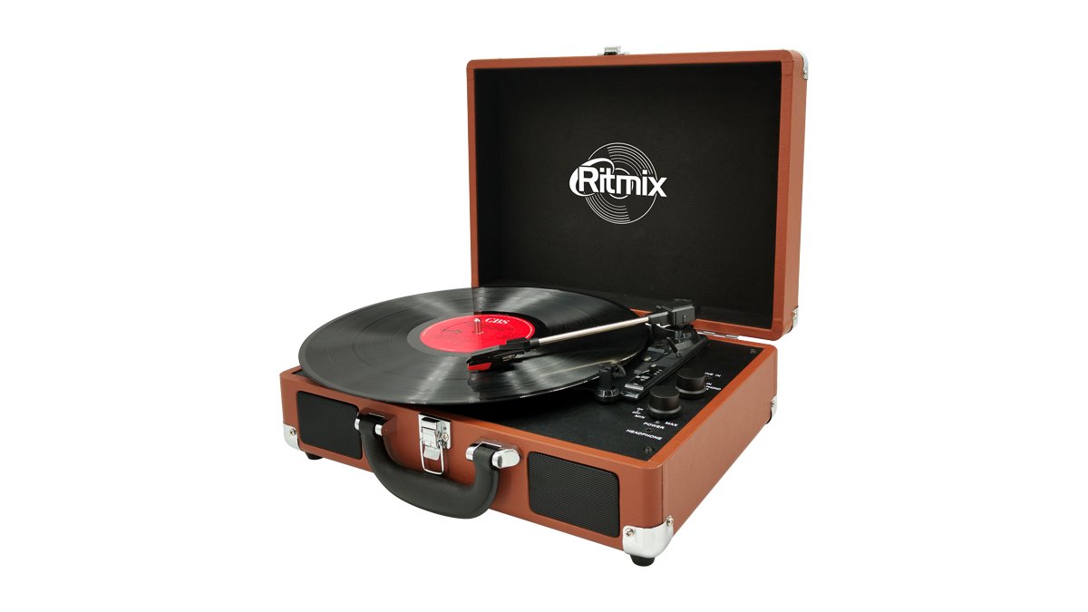 Виниловый проигрыватель Ritmix LP-160B коричневый