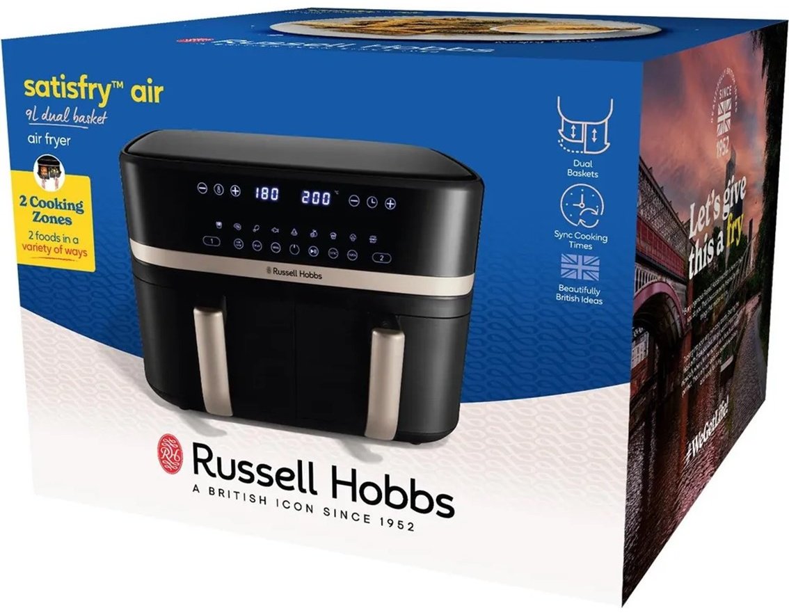 Двойной аэрогриль Russell Hobbs SatisFry 27680-56 9 л черный купить,134991