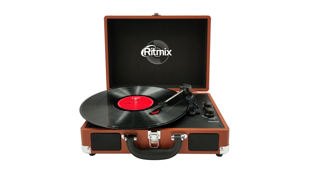 Виниловый проигрыватель Ritmix LP-160B коричневый купить,0