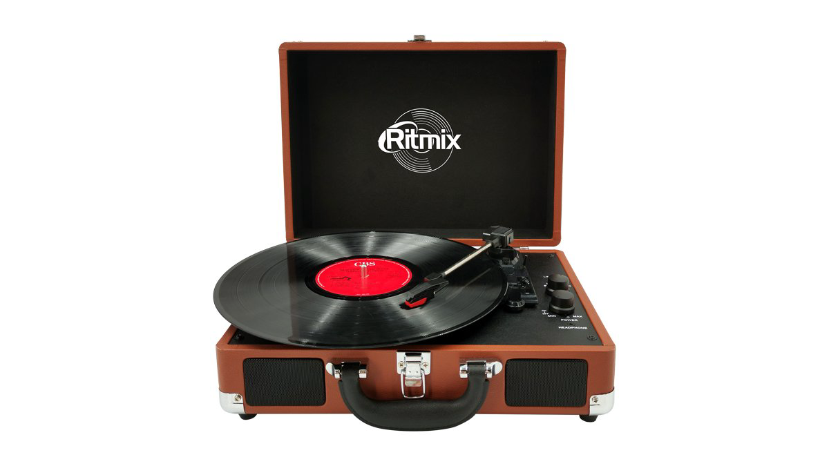 Виниловый проигрыватель Ritmix LP-160B коричневый купить,NaN