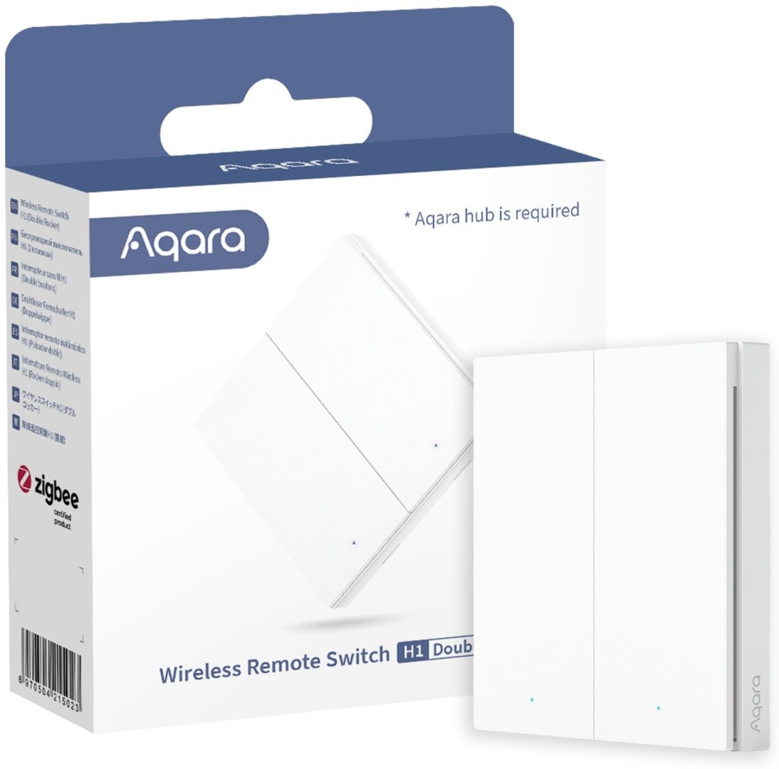 Выключатель клавишный Aqara Wireless Remote Switch H1(Double Rocker), белый купить,NaN