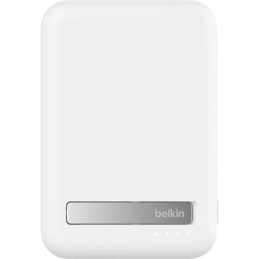 Power Bank Belkin 8k Qi2 BPD007BTWH MagSafe Compatible Powerbank with kickstand White