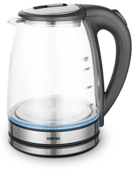 Электрочайник CENTEK CT-0002 прозрачный купить,10385