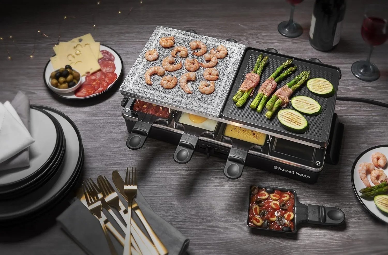 Гриль-раклетница Russell Hobbs 26280-5, черный купить,NaN