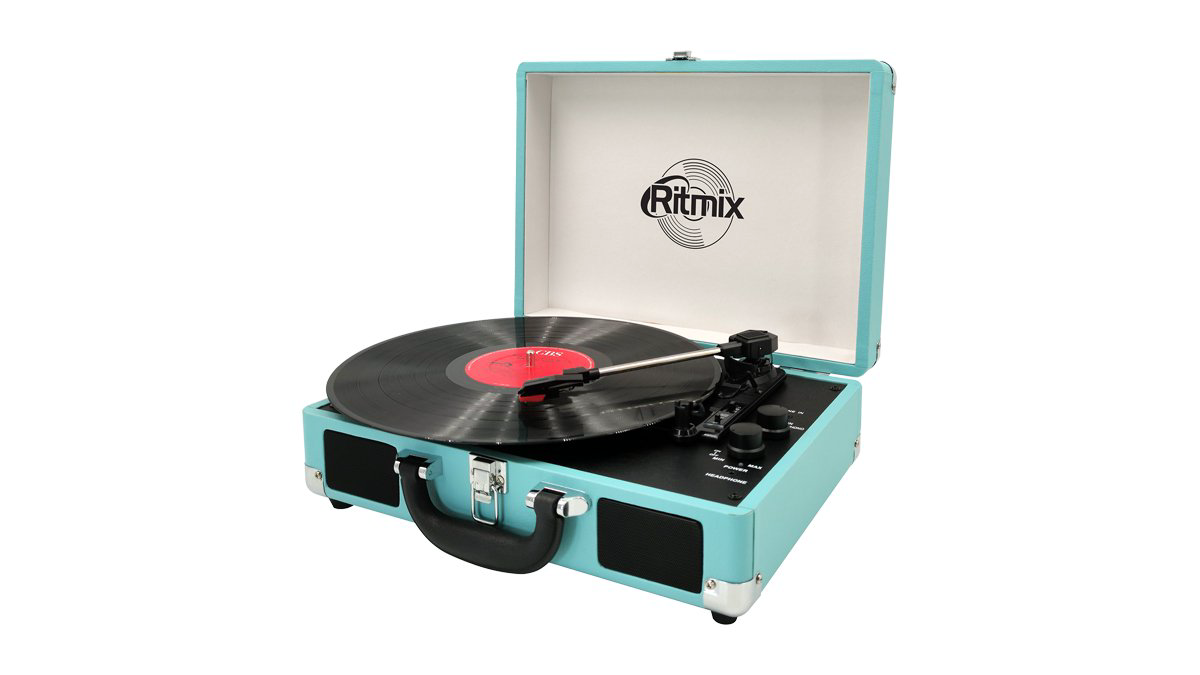 Виниловый проигрыватель Ritmix LP-160B голубой купить,NaN