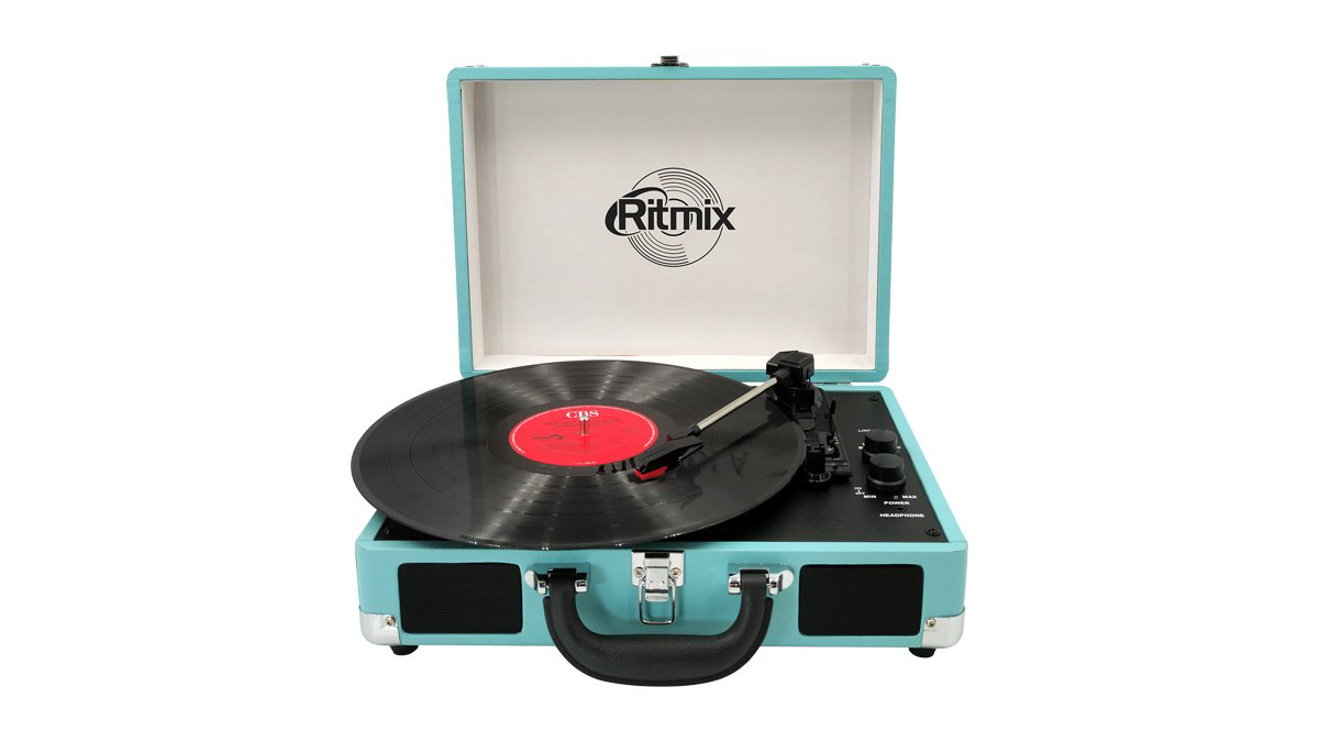 Виниловый проигрыватель Ritmix LP-160B голубой купить,NaN