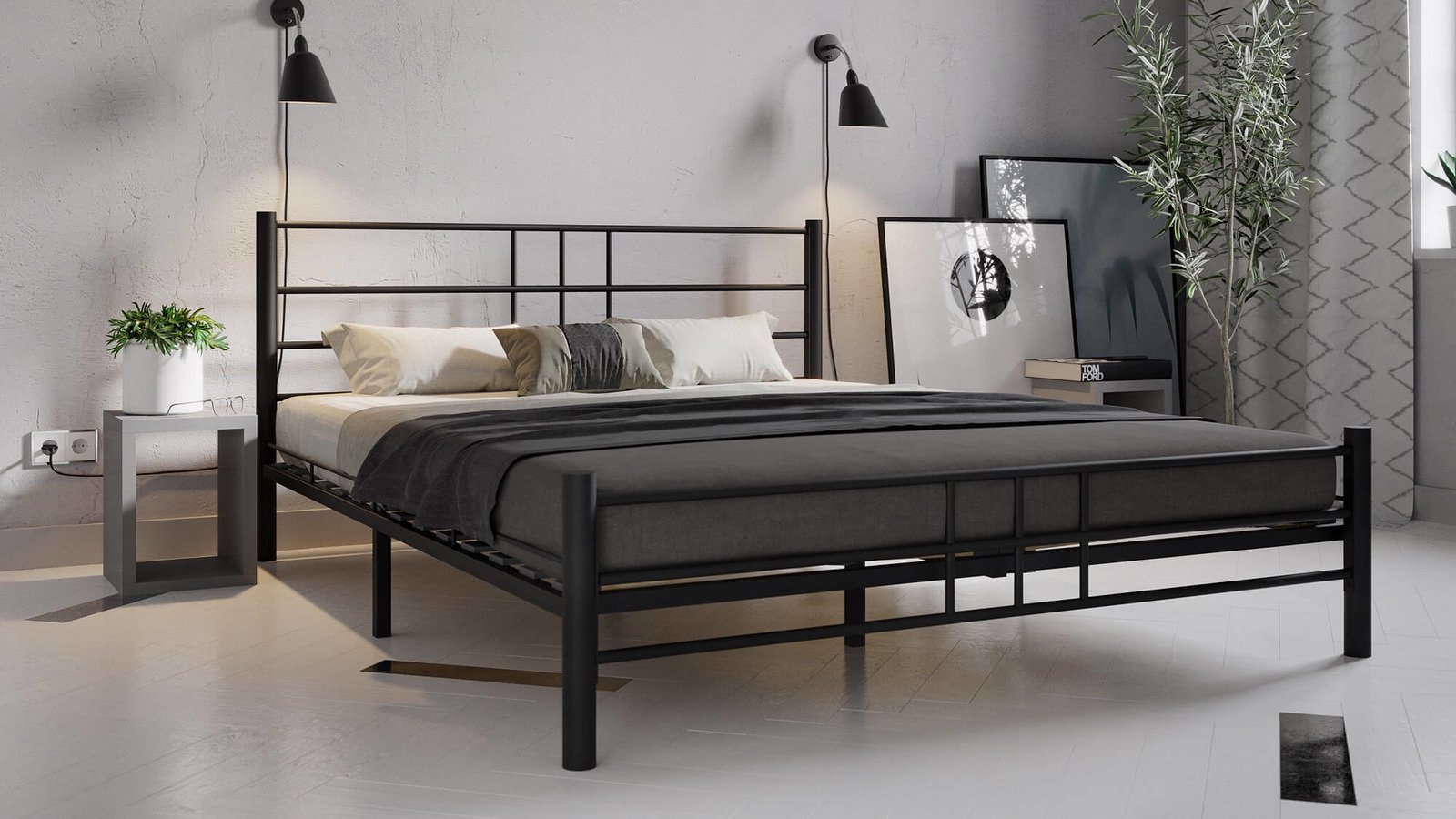 Кровать Askona Chris 180х200см черный шагрень купить,192015