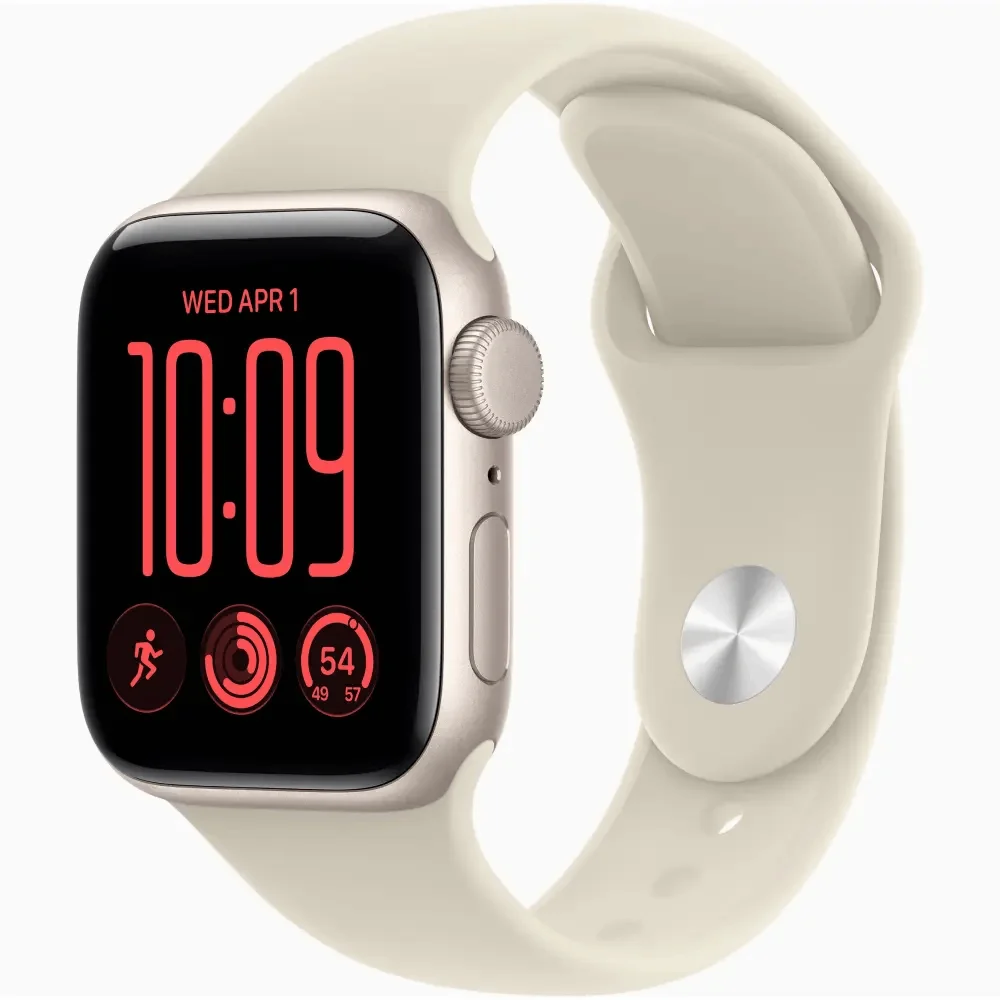 Смарт-часы APPLE Watch SE 3 2026 GPS 40mm Starlight Aluminium Case with Sand Sport Band - S/M (MJKR4RK/A) купить,174990