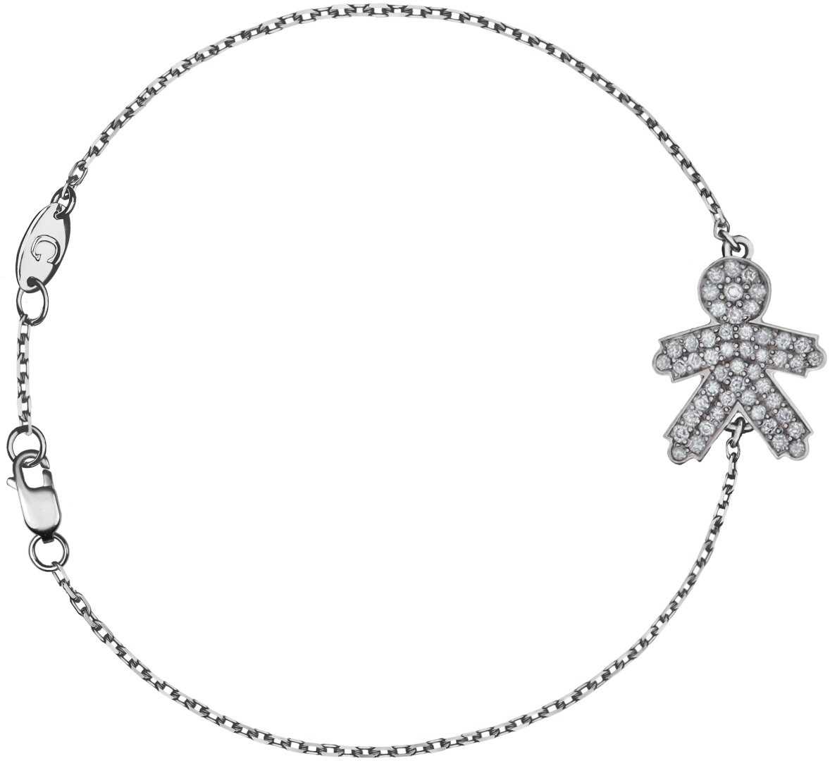Браслет Geoma Jewelry 1811 длина 17 см, вес 2.76 г золото, плетение якорное купить,1100000