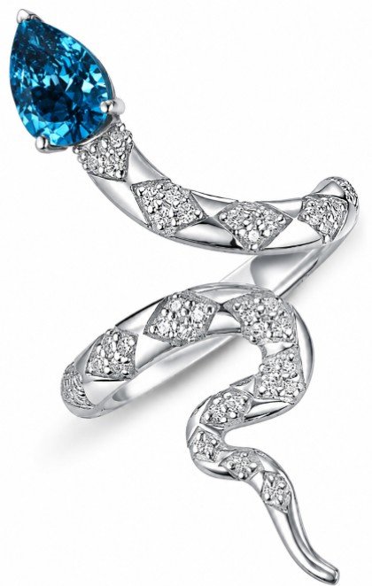 Кольцо Geoma Jewelry 27004 размер 15 вес 2.71 г серебро, топаз купить,170000