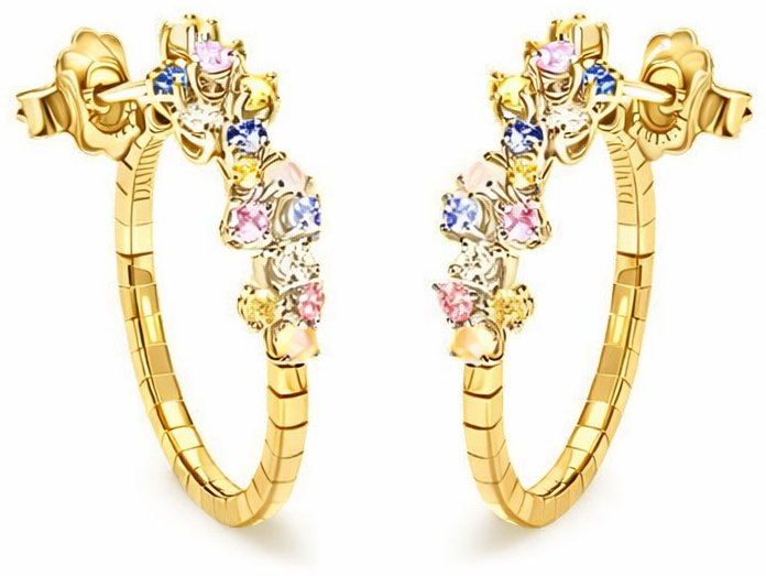 Серьги Damiani 20113550 вес 6.9 г золото, бриллиант, опал, сапфир купить,3300000