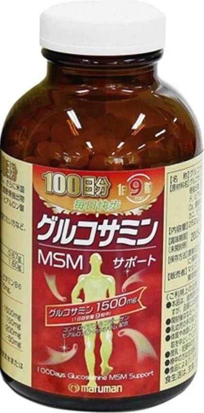 Maruman Glucosamine 1500мг + MSM курс 100 дней таблетки 900 шт купить,NaN