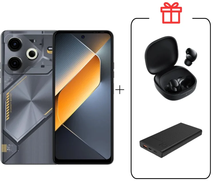 Смартфон Tecno Pova 6 Neo 8/128Gb Speed Black + Подарок Bнешний аккумулятор Astero 10 PD 10000мАч Black + Подарок Наушники Buds 6 Play Black купить,NaN